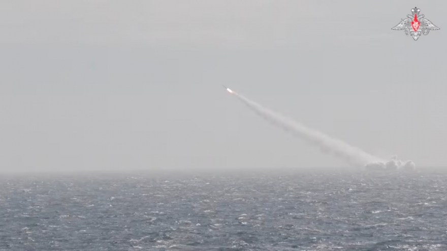 Tàu ngầm hạt nhân Nga phóng tên lửa trong cuộc tập trận trên biển Barents